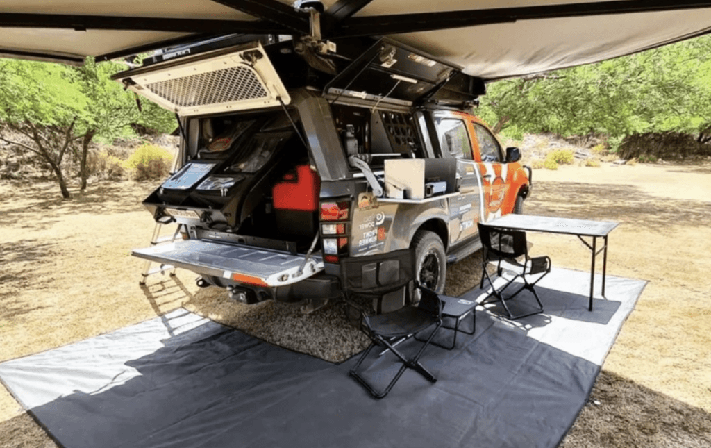 ground tarp or mat for outdoor setup