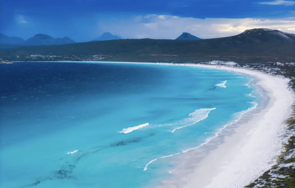 lucky bay esperance on a stormy day