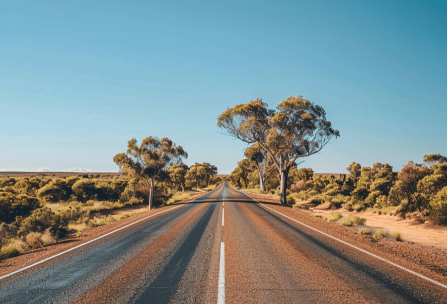 western australia long and straight roads