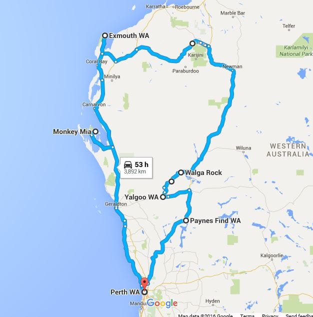 perth to karijini through the pilbara