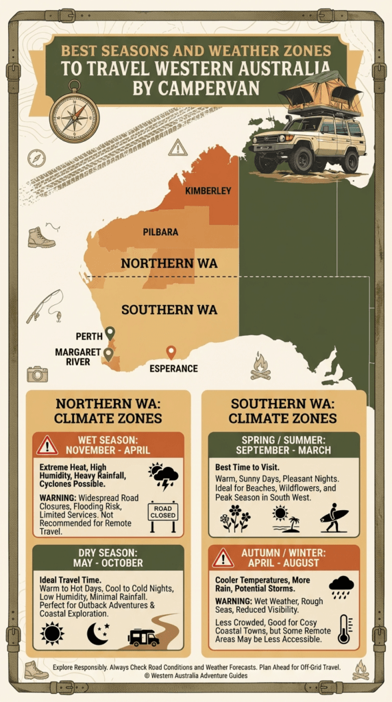 best seasons and weather zones to travel wa